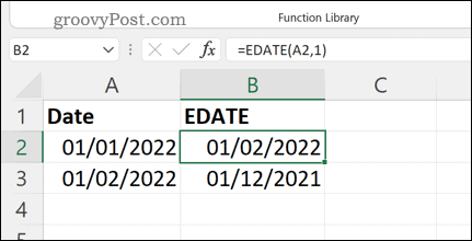 Ulteriori esempi della formula EDATE in Excel