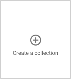 il pulsante crea una raccolta google +