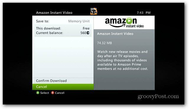 Amazon Instant Video Now su Xbox 360
