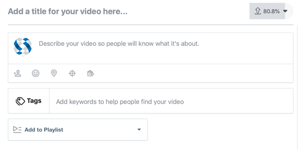 Come configurare Facebook Premiere, passaggio 3, opzioni di titolo e descrizione