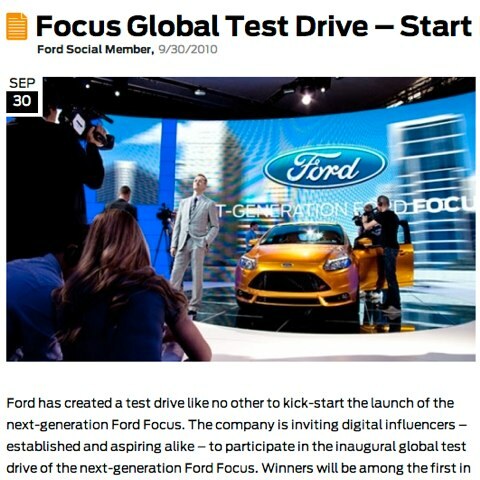 focus test drive globale