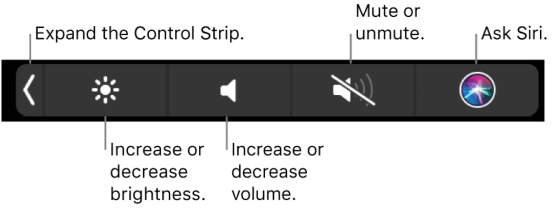 Touch Bar Control Strip
