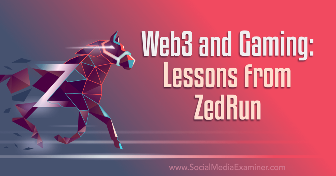 web3 e lezioni di gioco da zed gestite dall'esaminatore di social media