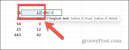 Excel divisore selezionato