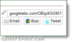 pulsante di condivisione URL googlelabs