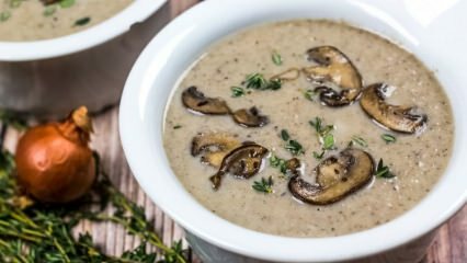 Ricetta deliziosa zuppa di funghi di latte