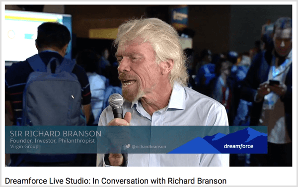 esempio di intervista a dreamforce richard branson