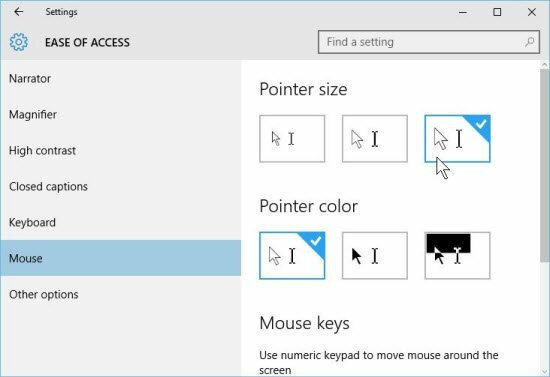 Suggerimento per Windows 10: aumentare le dimensioni e il colore del puntatore del mouse