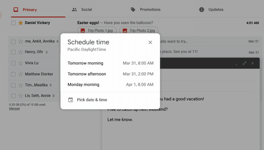 Pianifica Gmail Time Desktop