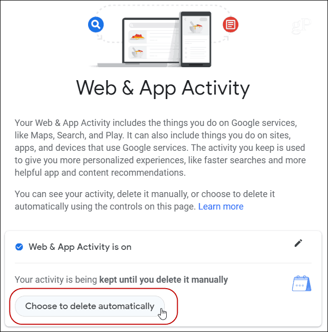 Il browser elimina automaticamente Google