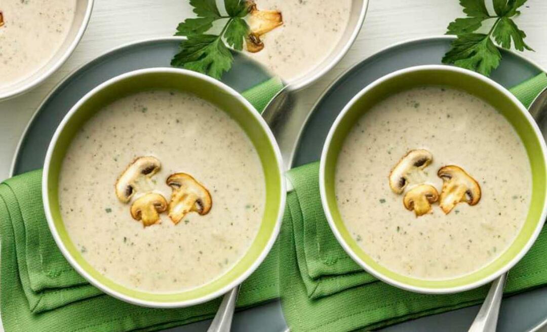 La deliziosa ricetta della zuppa cremosa di funghi di Güzzide Mertcan! Zuppa di funghi curativi