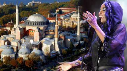 Sostegno della cantante americana Della Miles per l'apertura di Hagia Sophia al culto
