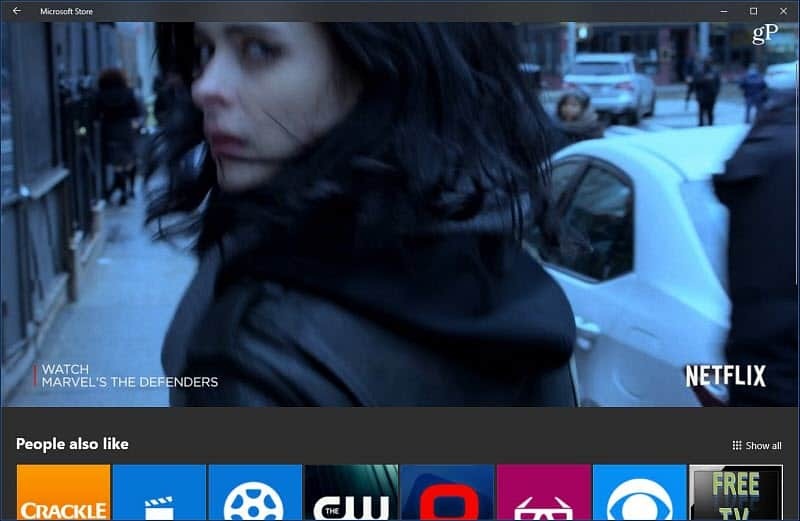 App Netflix per la riproduzione automatica dei video di Microsoft Windows 10