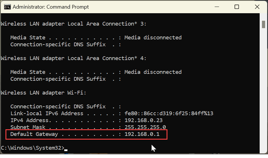 Trova l'indirizzo IP del tuo router su Windows 11