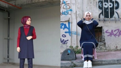 Abiti blu navy in abiti hijab