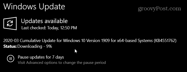 KB4451762 per Windows 10 1903 e 1909