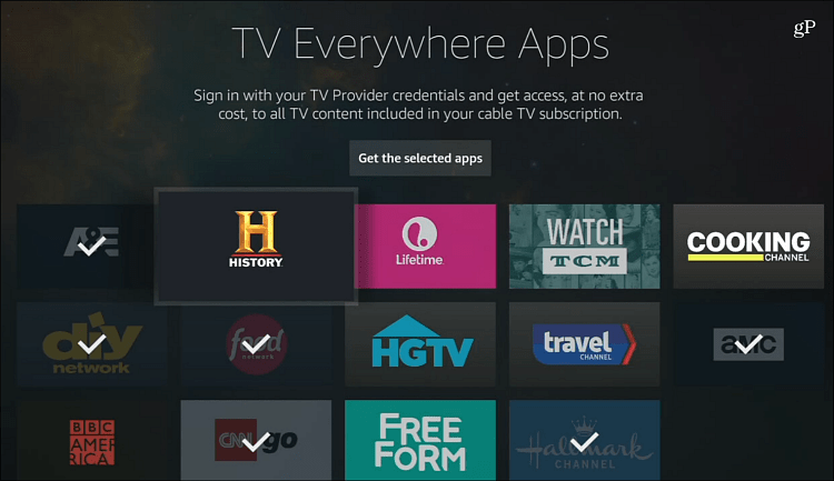 tv ovunque app