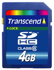 Transcend SDHC Security Scheda di memoria digitale ad alta capacità da 4 GB