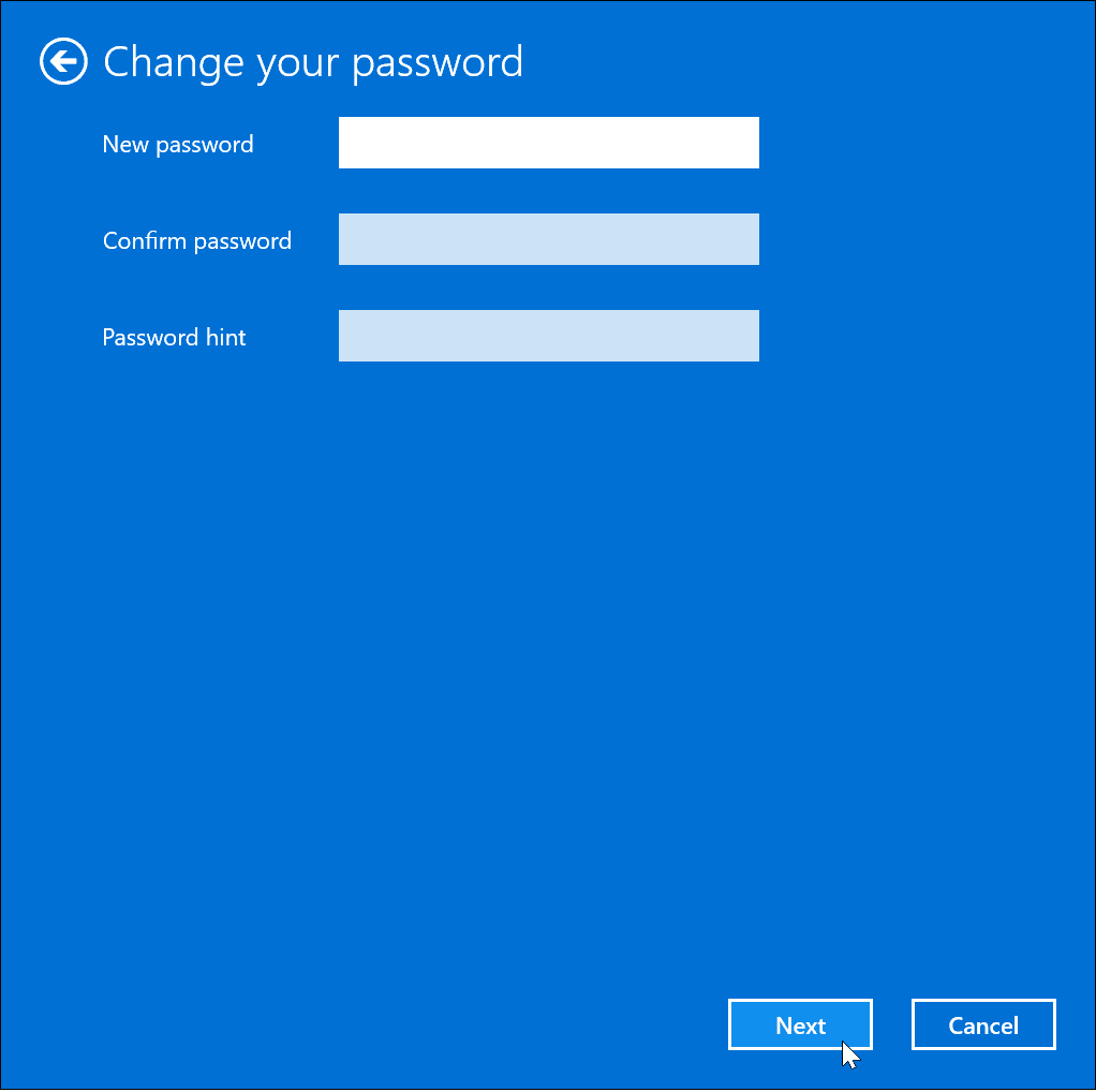 Rimuovi la tua password su Windows 11