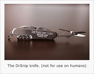 Questo è uno screenshot del coltellino tascabile DrSnip. Jay Baer dice che il coltello è un esempio di innesco di un discorso.