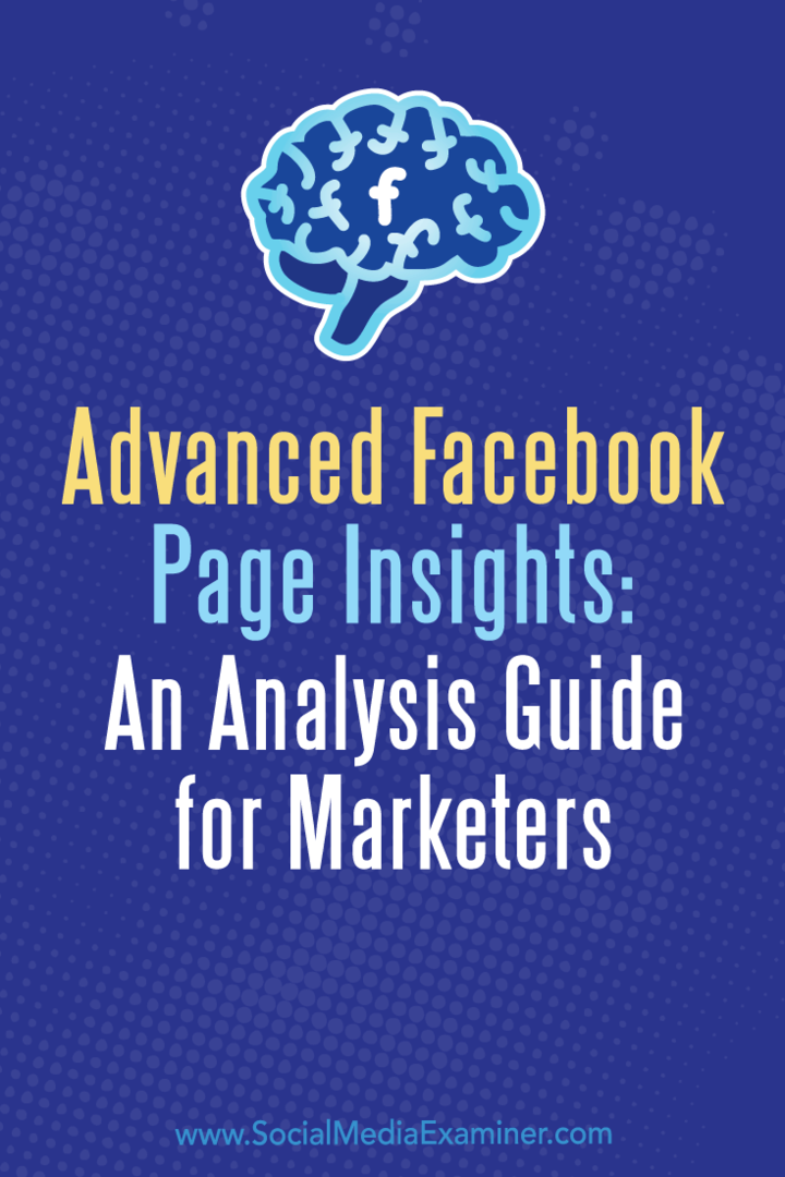 Approfondimenti avanzati sulla pagina Facebook: una guida all'analisi per i professionisti del marketing di Jill Holtz su Social Media Examiner.