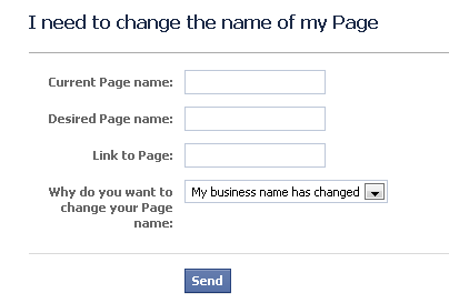 cambia il nome della tua pagina