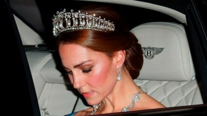 Kate Middleton con corona ereditata da Lady Diana