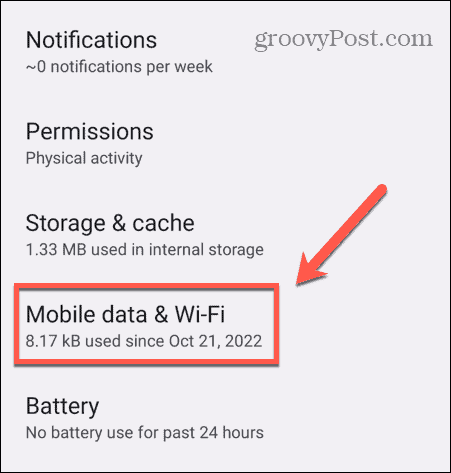 dati mobili Android