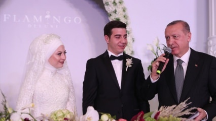 Il presidente Erdogan ha assistito a un matrimonio a Kayseri
