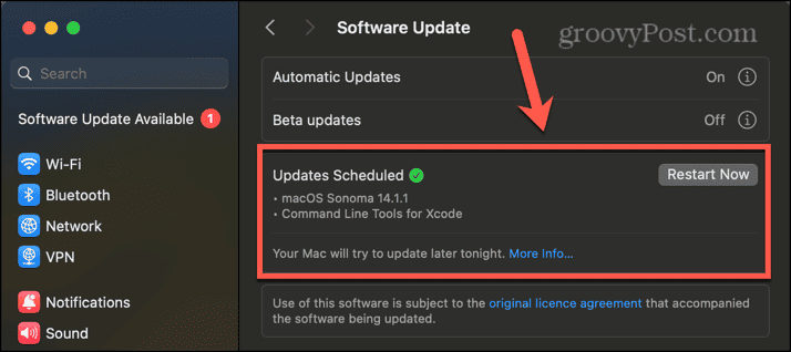 aggiornamenti disponibili per mac