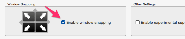 Funzionalità Snap alla finestra