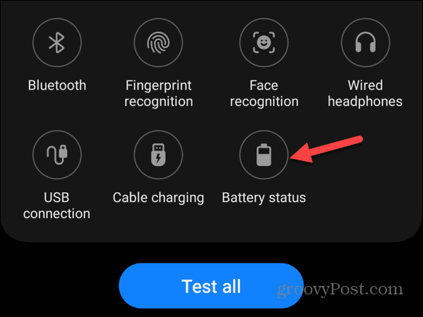 stato della batteria samsung galaxy