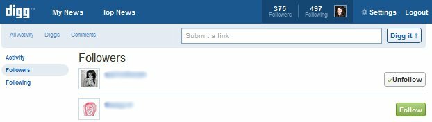 Seguaci in New Digg