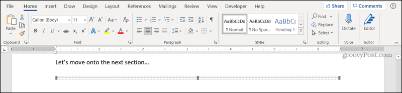 Formatta una linea orizzontale