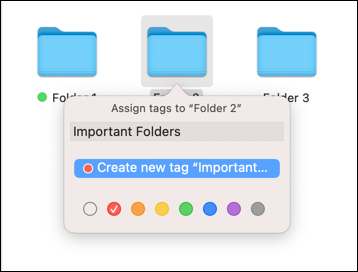 Creazione di un nuovo tag cartella Mac