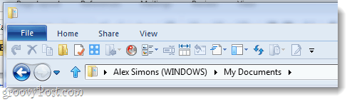 barra degli strumenti compatta di Windows 8