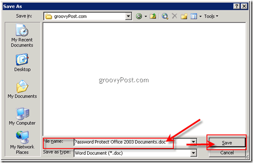 Crittografa documenti Microsoft Office 2003