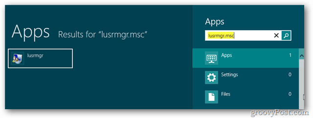 Windows 8: abilita l'account amministratore incorporato