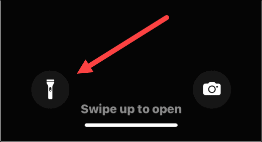 schermata di blocco iphone pulsante torcia