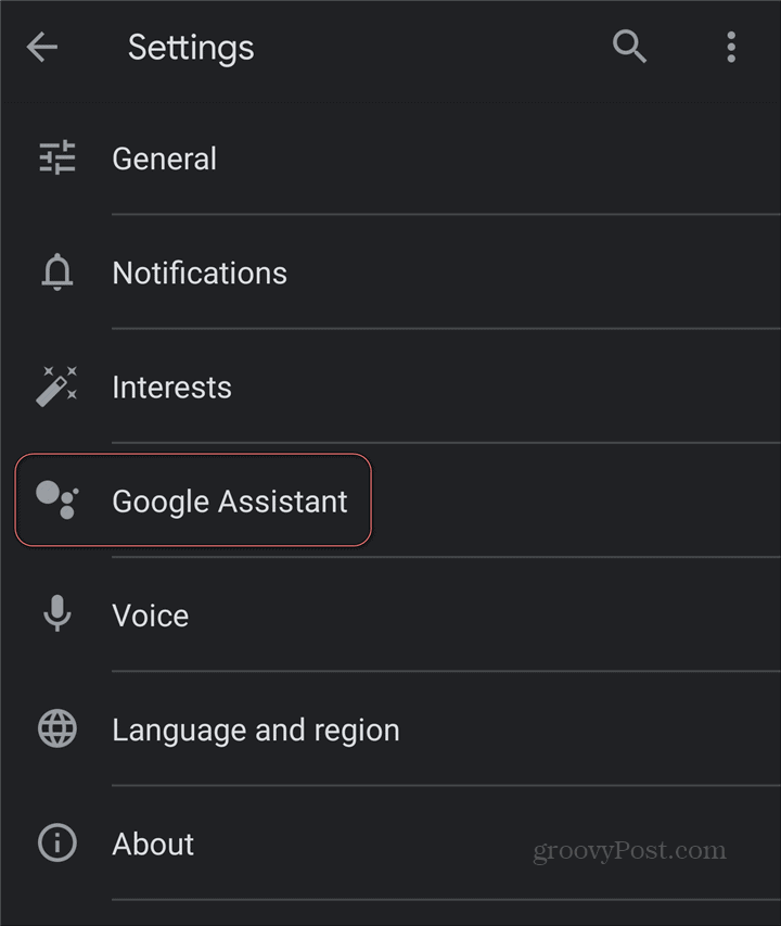 Google Assistant Google Keep impostazioni GA