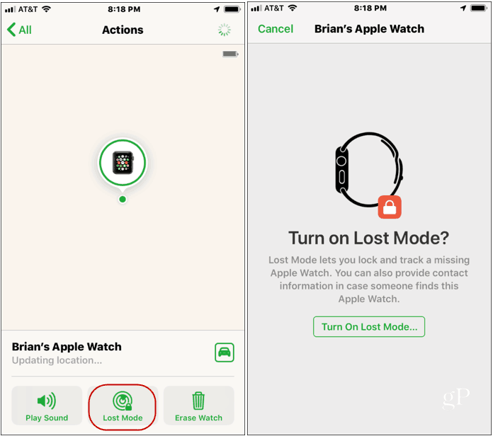 Trova Apple Watch_Lost_Mode