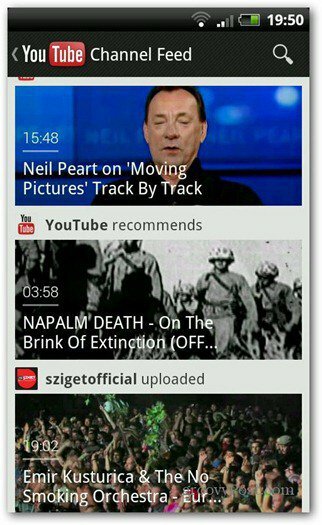 youtube android froyo gingerbread nuova interfaccia