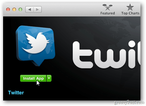 App ufficiale di OS X per Twitter