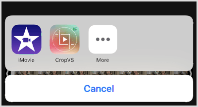Tocca l'icona CropVS per aprire gli strumenti dell'app.
