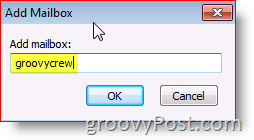 Schermata di Outlook 2010 aggiungere cassetta postale