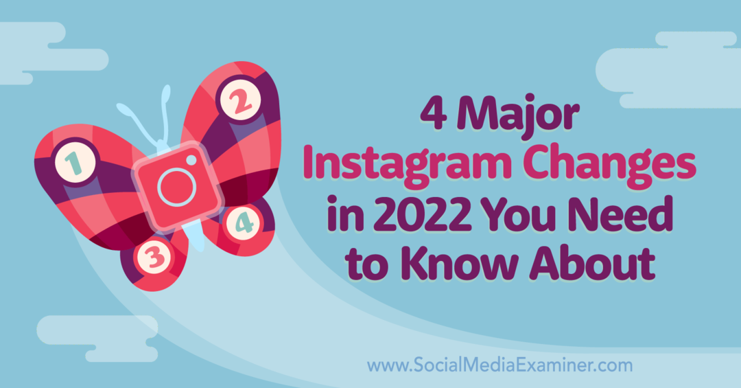 4 importanti cambiamenti di Instagram nel 2022 che devi conoscere da Marly Broudie su Social Media Examiner.
