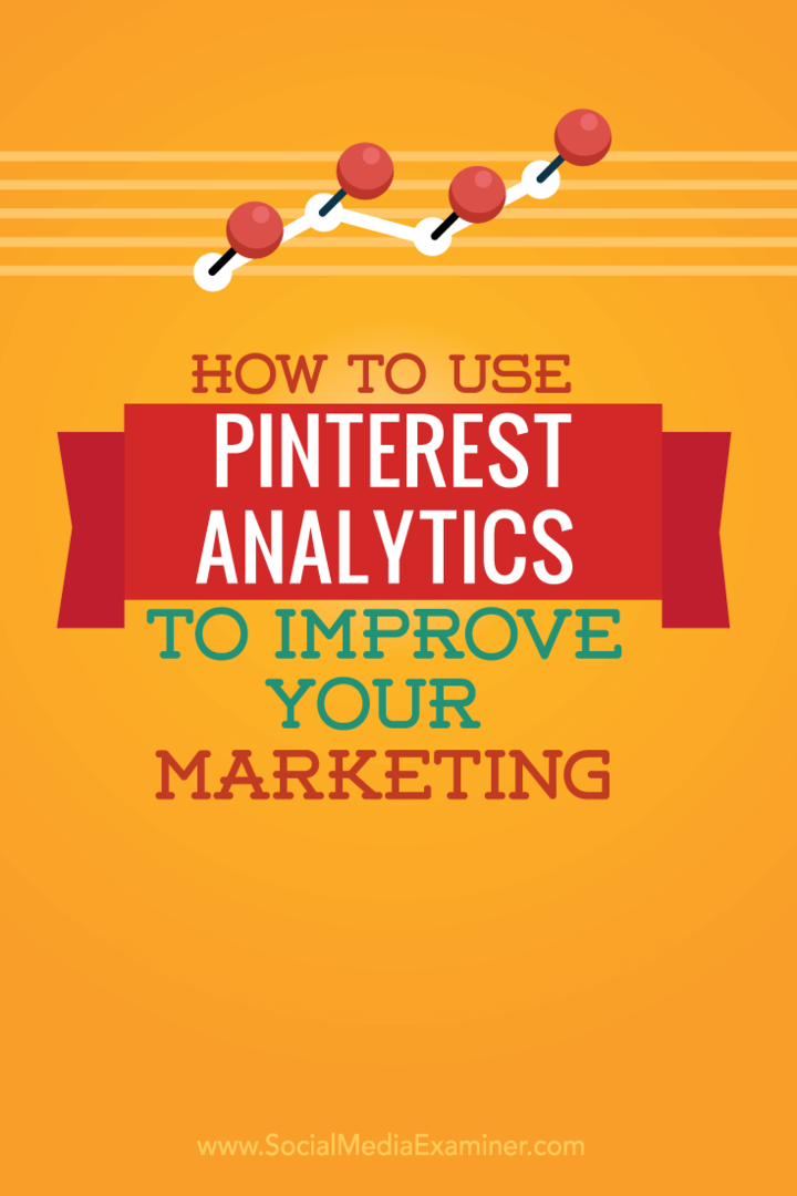 Come utilizzare Pinterest Analytics per migliorare il tuo marketing: Social Media Examiner