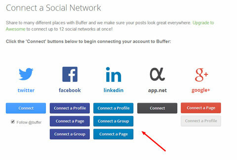 collegare gli account social al buffer