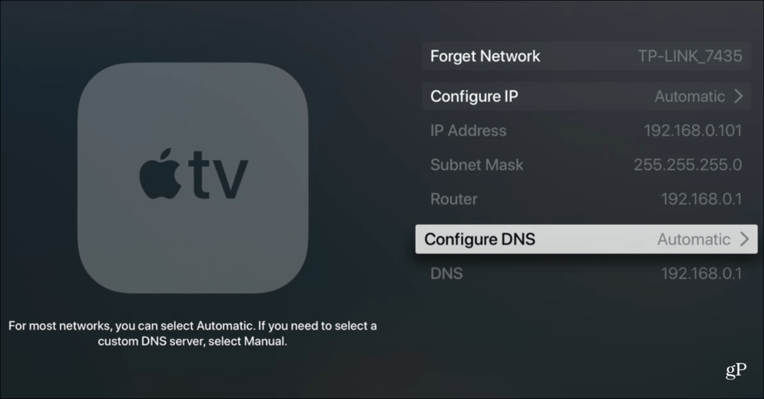 Come modificare le impostazioni DNS su Apple TV