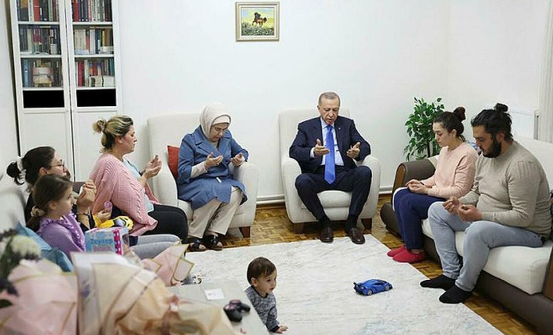 Una visita significativa del presidente Erdoğan e di Emine Erdoğan alla famiglia dei sopravvissuti al terremoto!